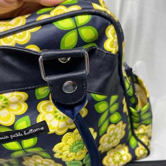 Petunia Pickle Bottom diaper bag in yellow/ green bag/backpack Sashay Satchel - Picture 2 of 10